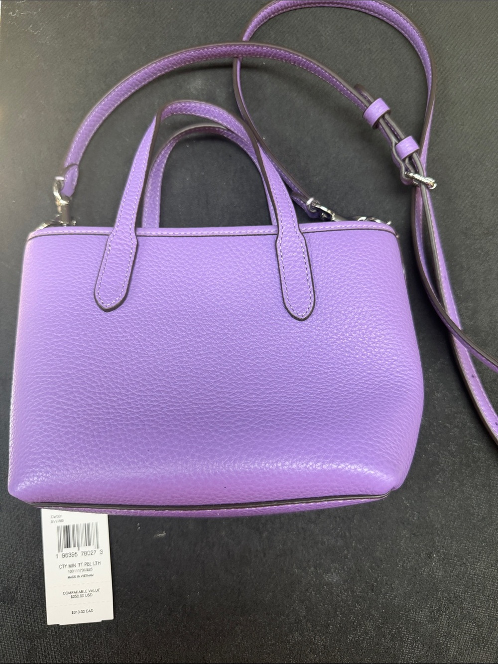 Coach City Mini Tote Bag in Iris/Purple - Picture 6 of 6